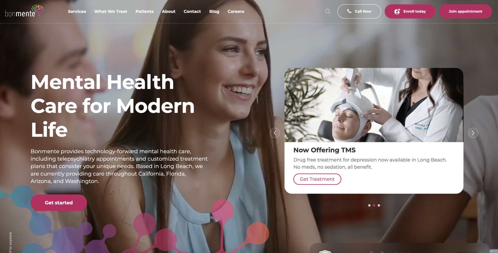 Bonmente telepsychiatry platform representation