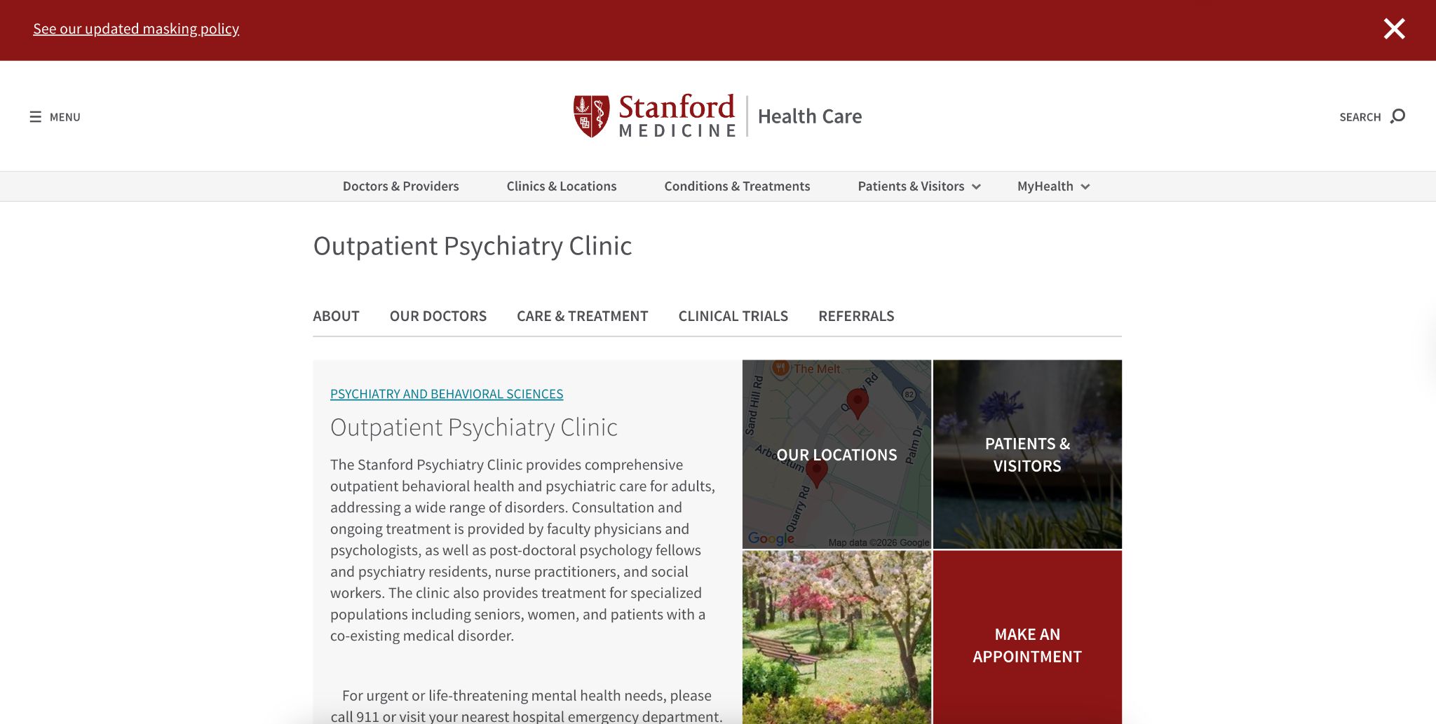 Stanford Outpatient Psychiatry Clinic at Quarry Road