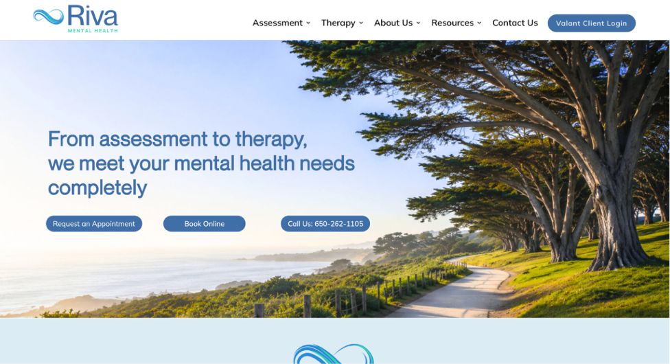 Riva Mental Health website